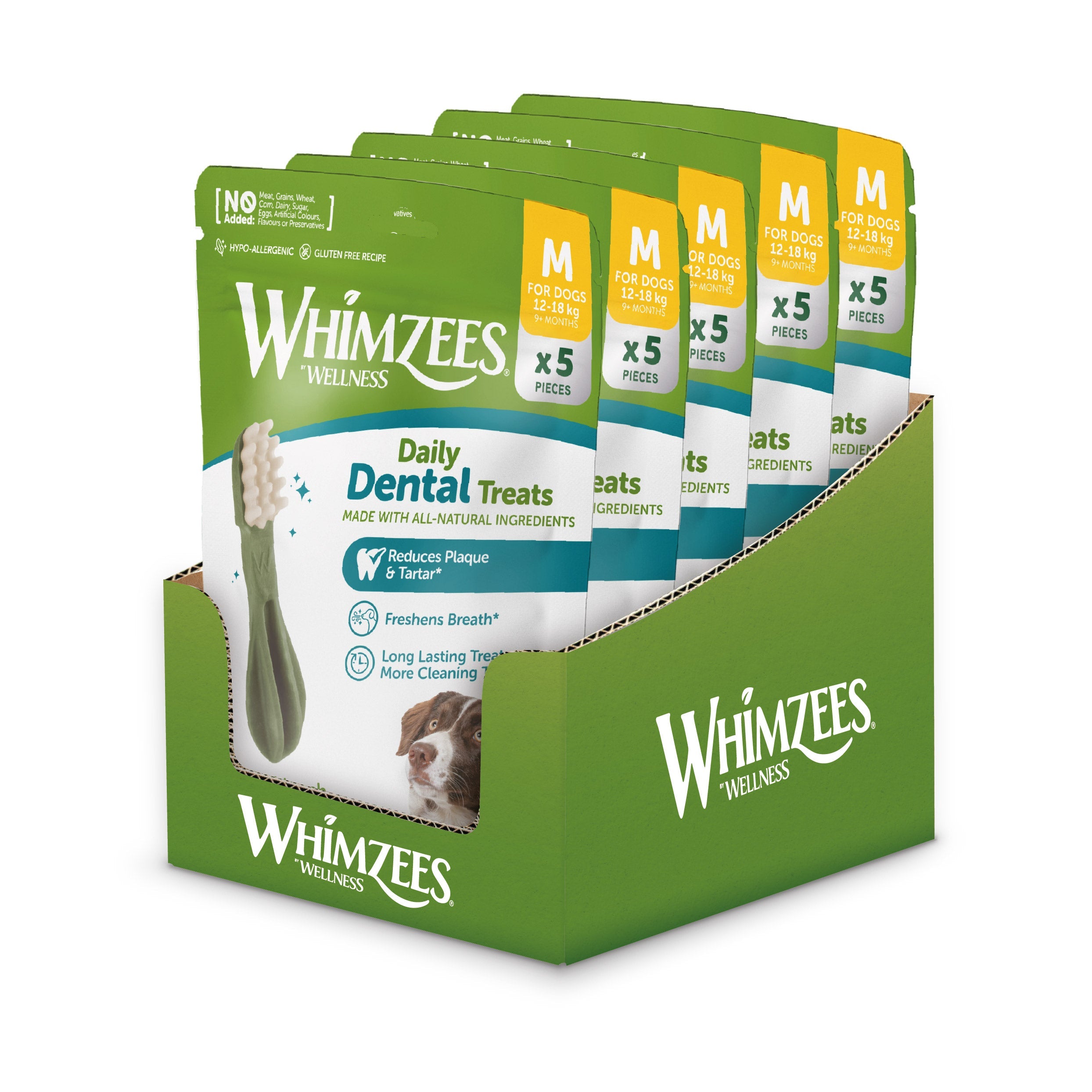 Whimzees Medium Toothbrush Discovery Bag (5 pc)