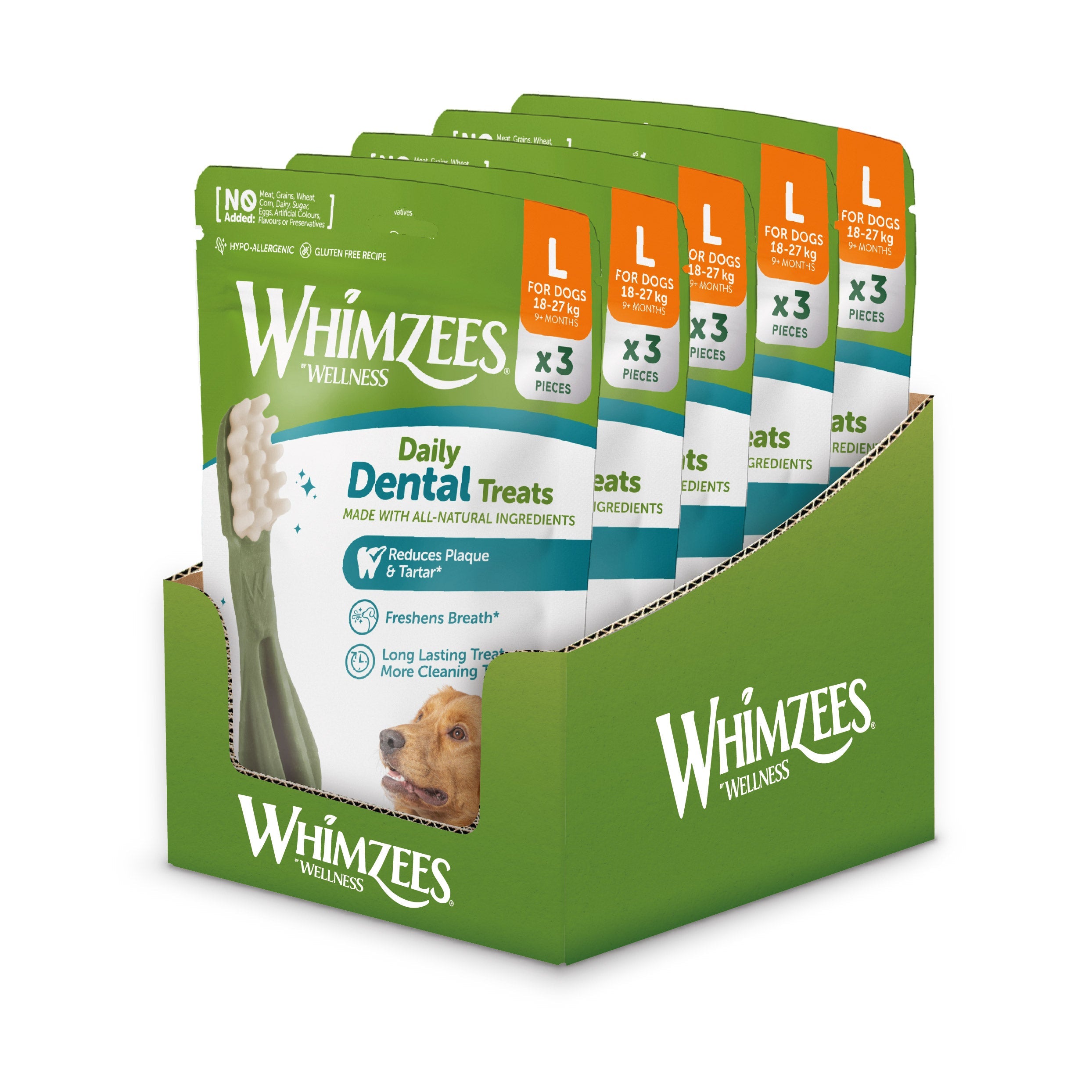 Whimzees Large Toothbrush Discovery Bag (3 pc)