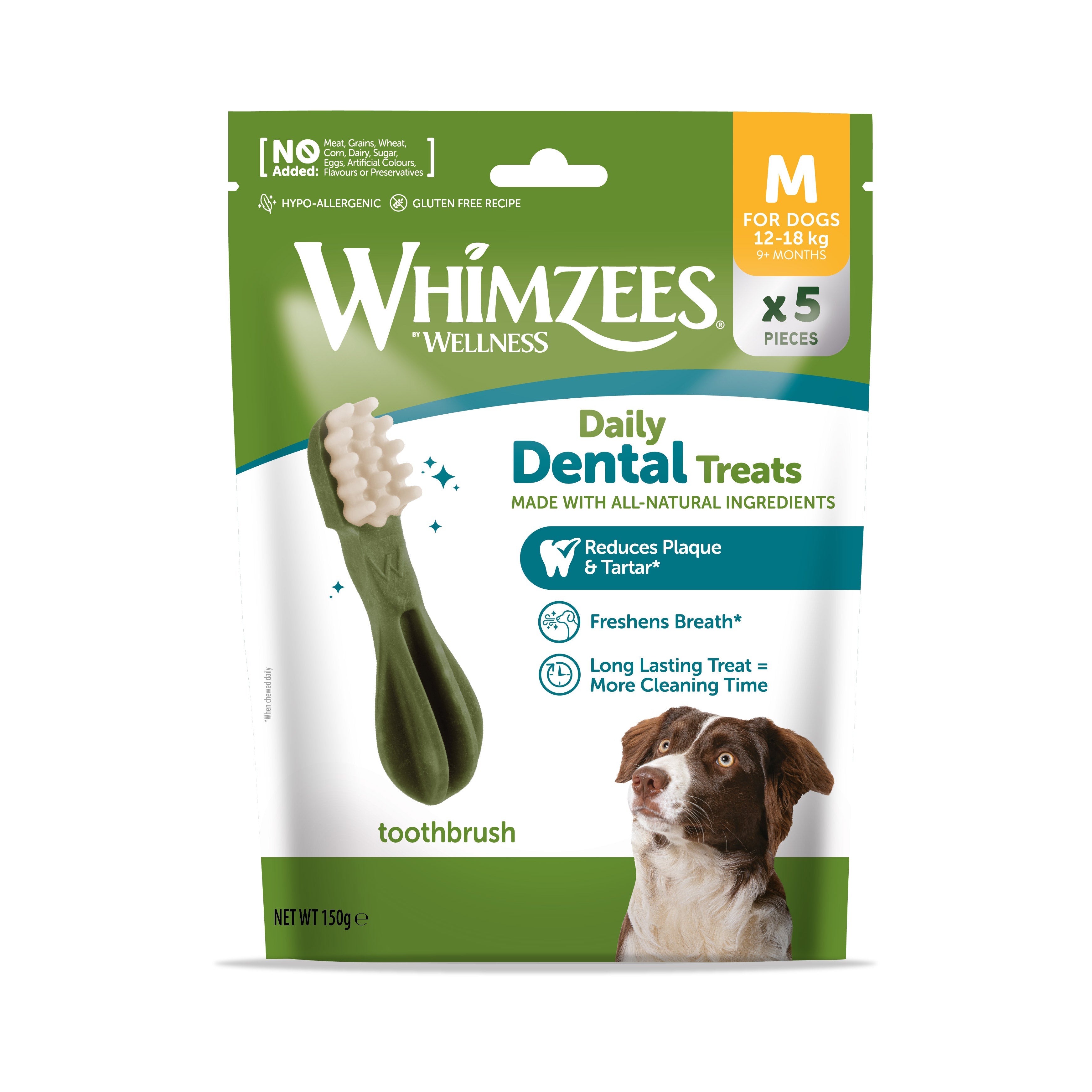 Whimzees Medium Toothbrush Discovery Bag (5 pc)
