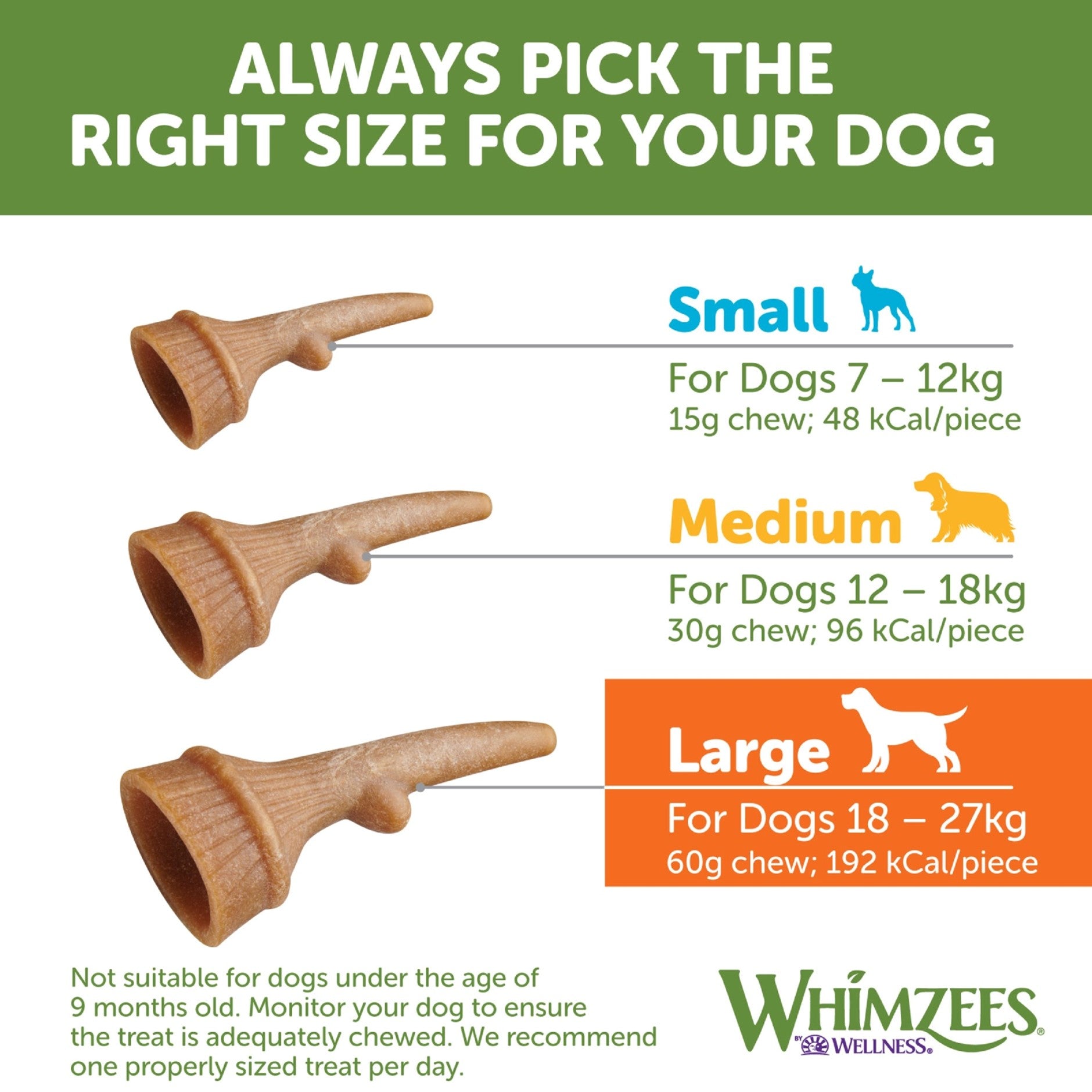 Whimzees Large Antler Single