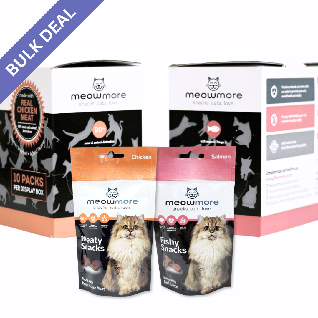 Meow More Meaty Snacks Bulk Deal (35g x 10 packs)