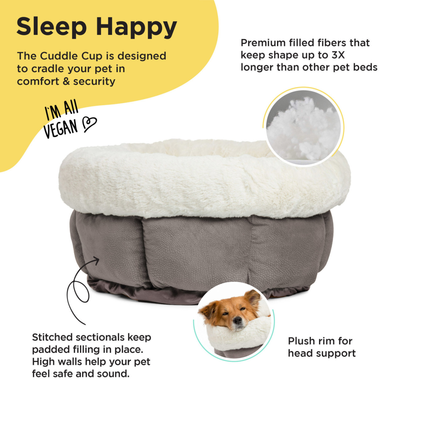 Best Friends by Sheri Cuddle Cup Ilan Dog & Cat Bed