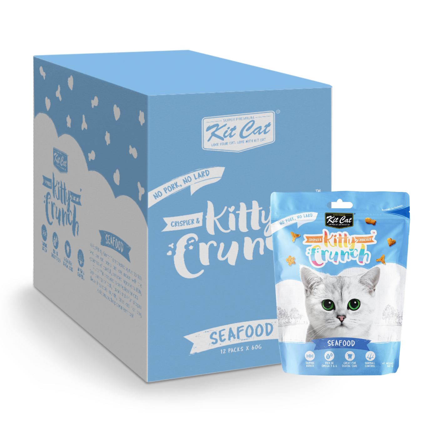 Kit Cat Kitty Crunch Bulk Deal (60g x 12 packs)