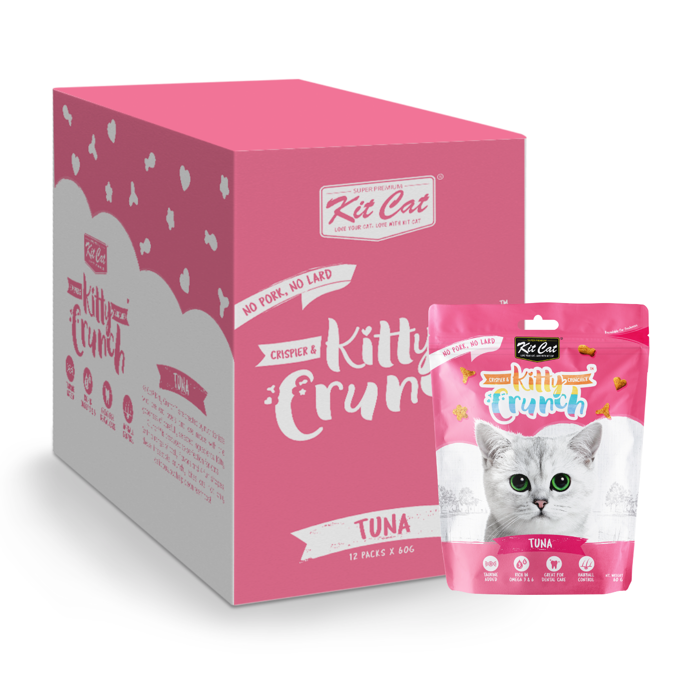 Kit Cat Kitty Crunch Bulk Deal (60g x 12 packs)
