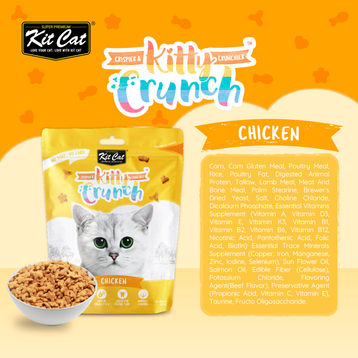 Kit Cat Kitty Crunch Bulk Deal (60g x 12 packs)
