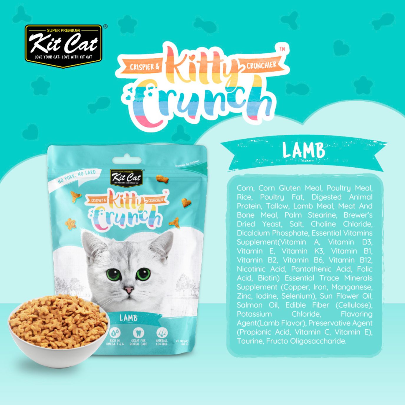 Kit Cat Kitty Crunch Bulk Deal (60g x 12 packs)