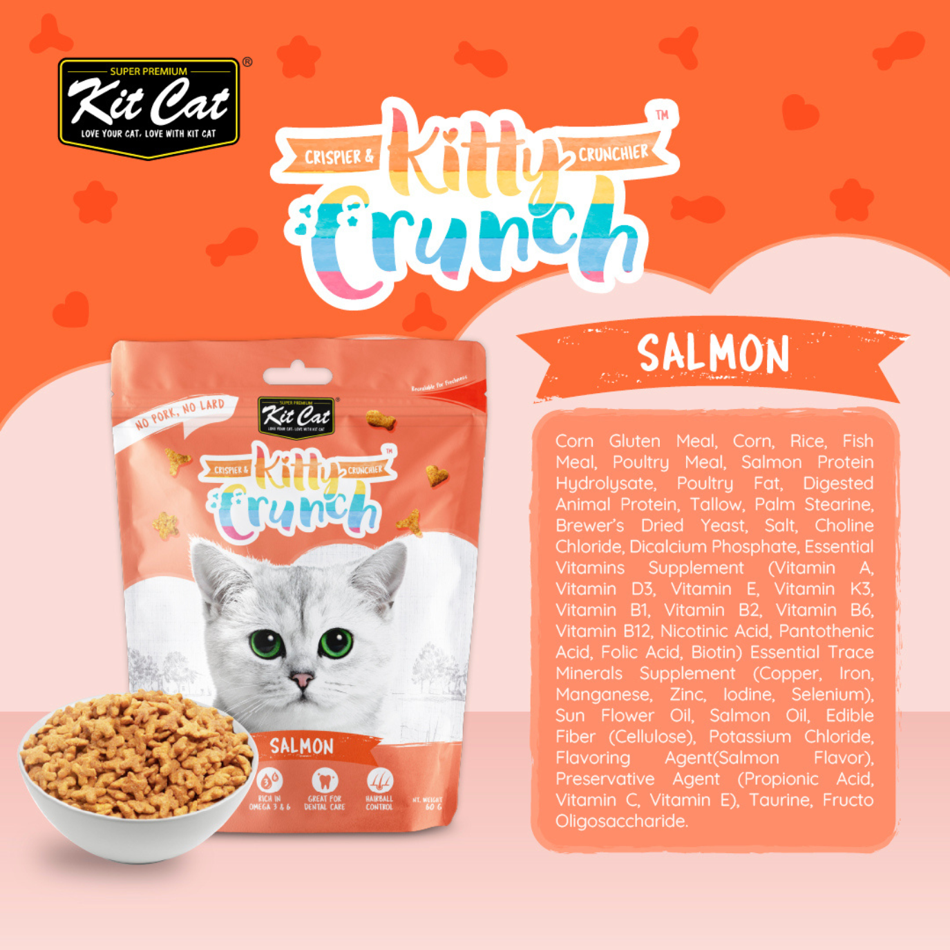 Kit Cat Kitty Crunch Bulk Deal (60g x 12 packs)