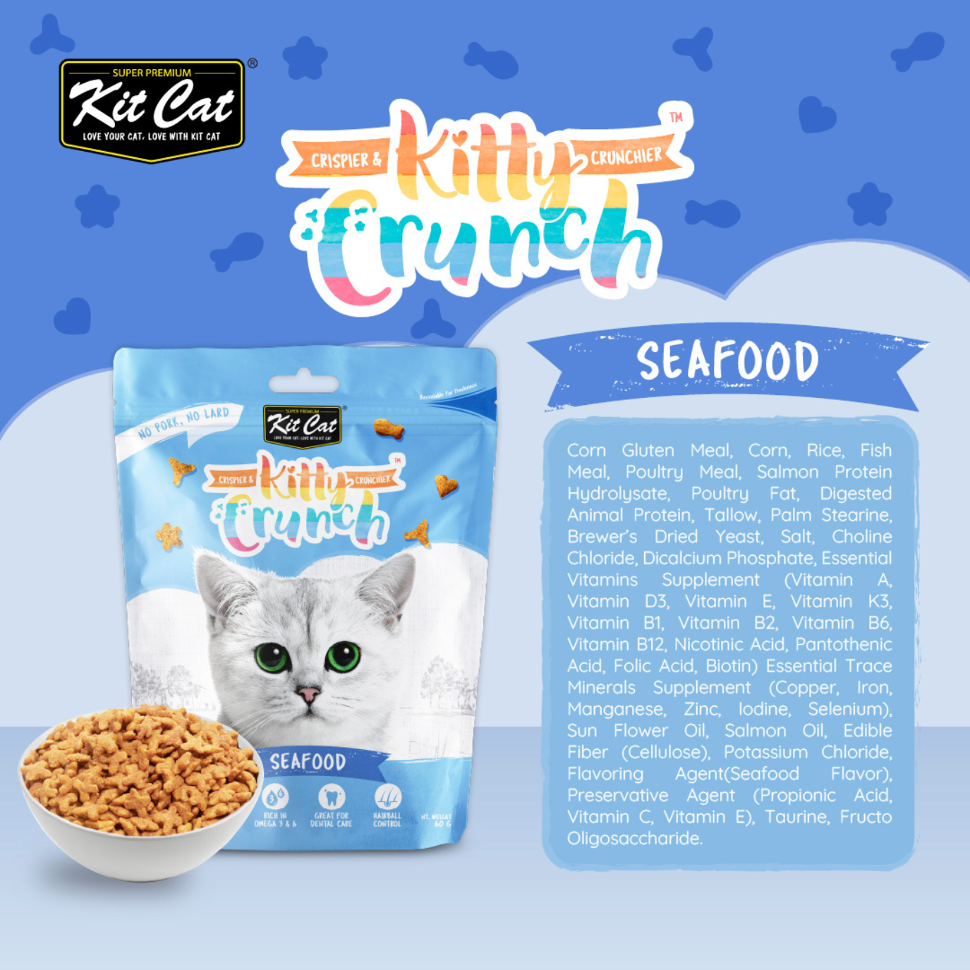 Kit Cat Kitty Crunch Bulk Deal (60g x 12 packs)