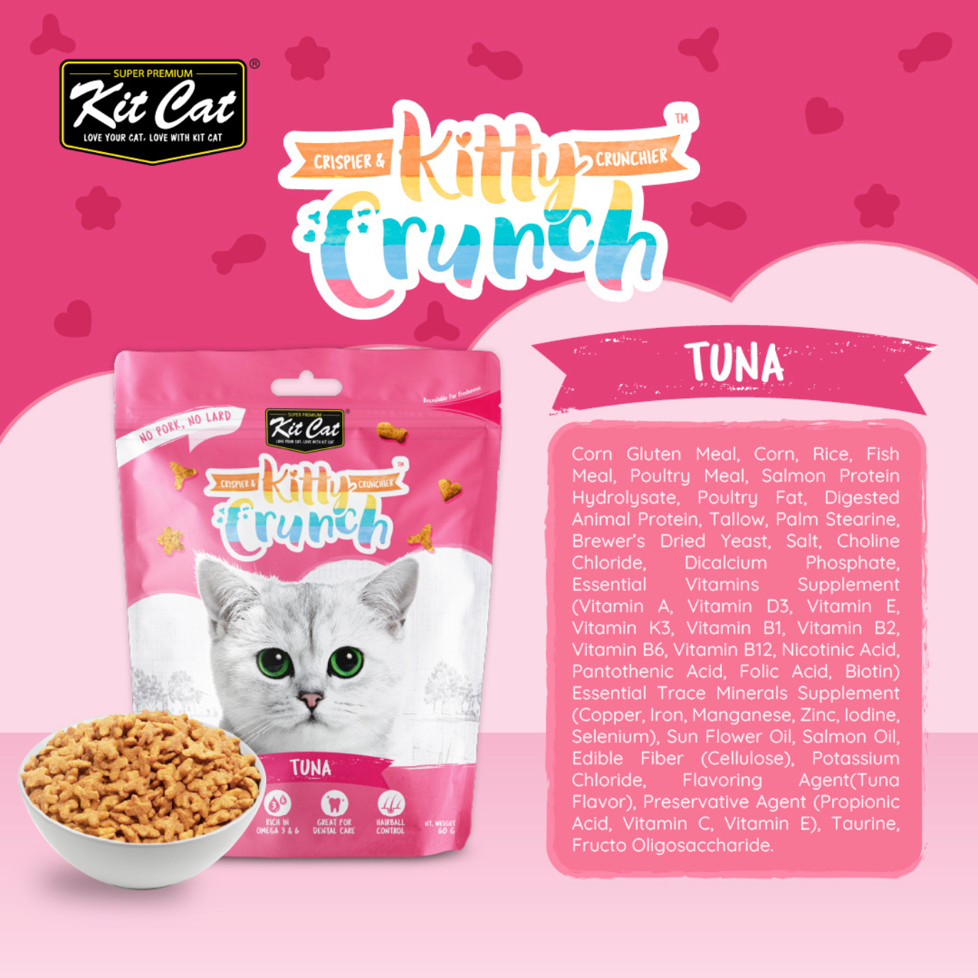 Kit Cat Kitty Crunch Bulk Deal (60g x 12 packs)