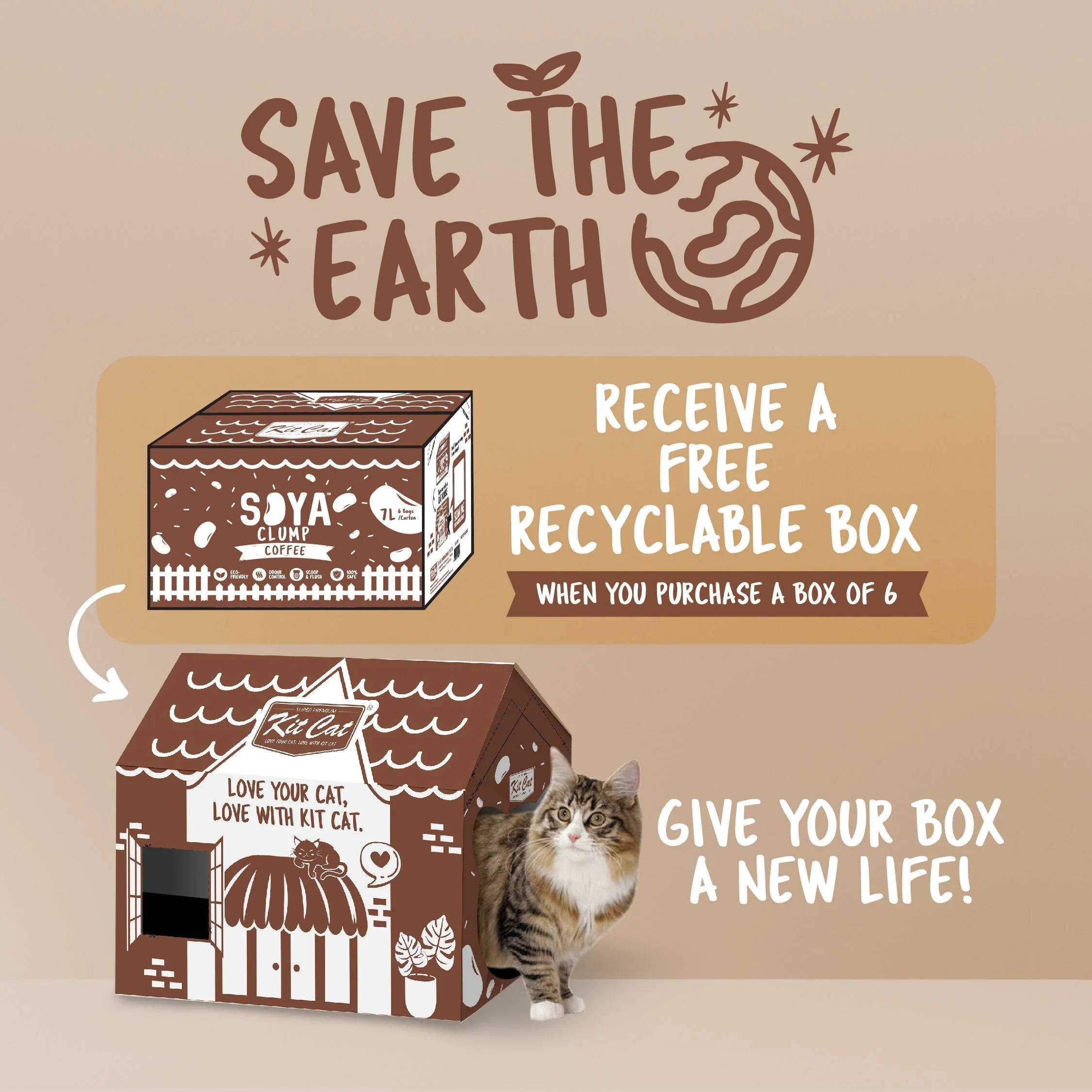 Kit Cat Soya Clump Cat Litter Bulk Deal (7L x 6)
