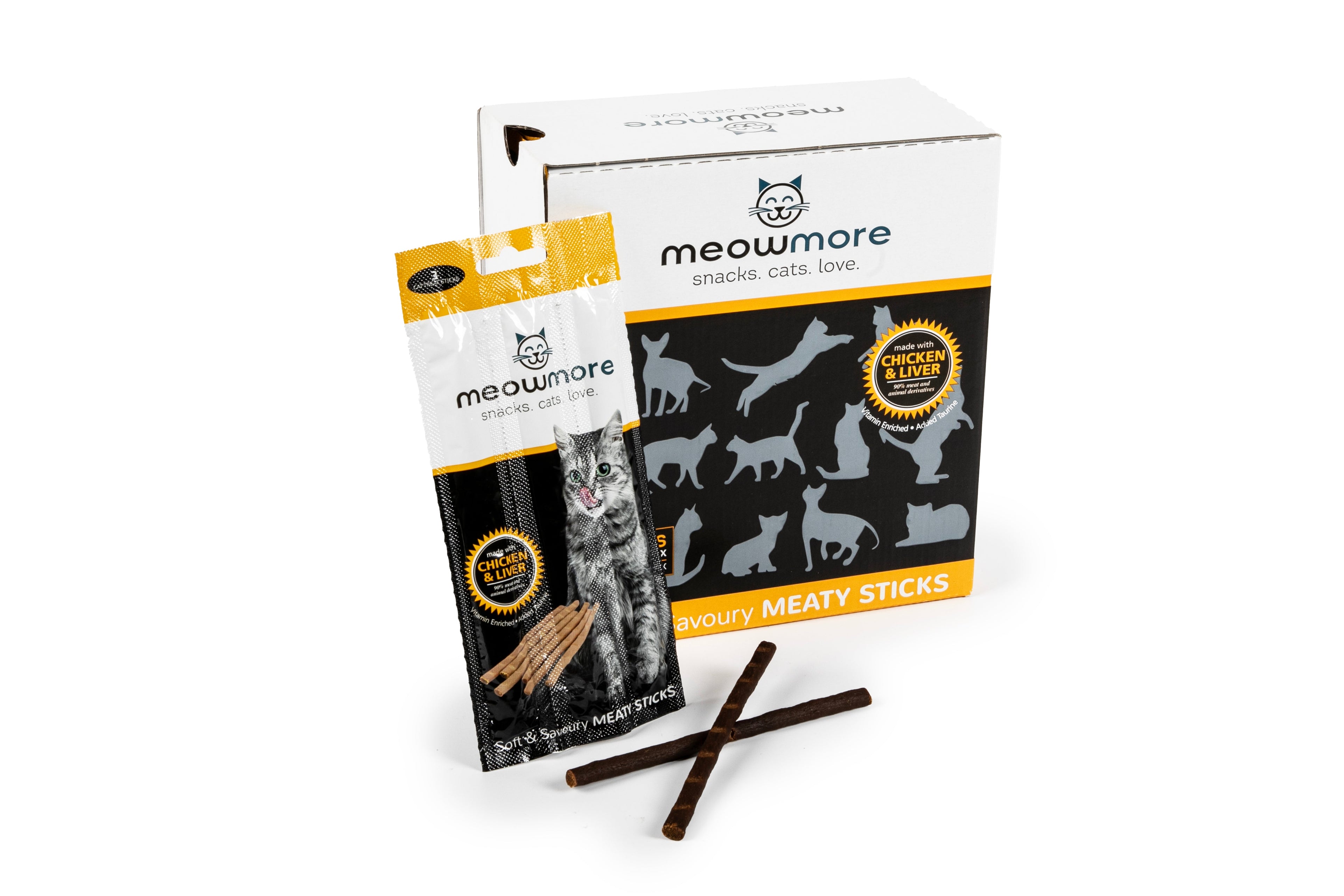 Meow More Cat Treat Sticks Bulk Deal (15g x 35 sticks)