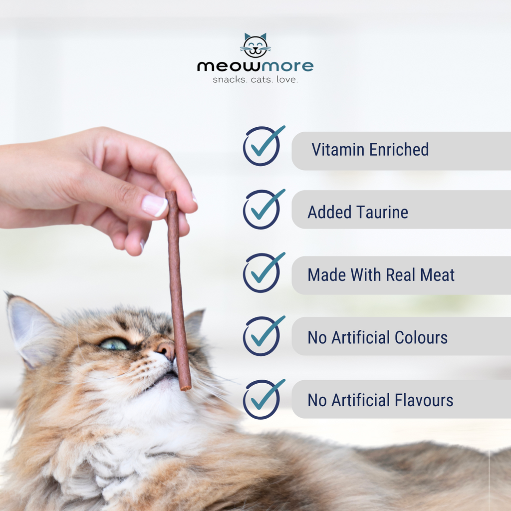 Meow More Cat Treat Sticks Bulk Deal (15g x 35 sticks)