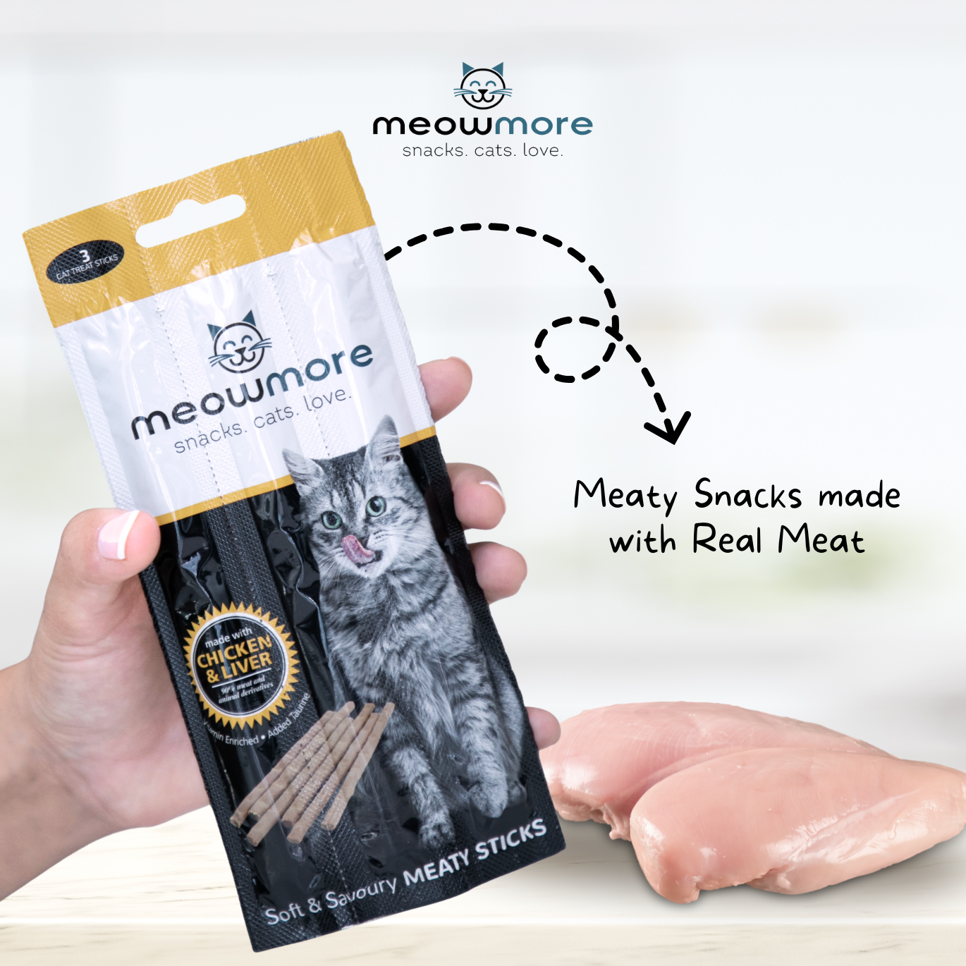 Meow More Cat Treat Sticks (15g)