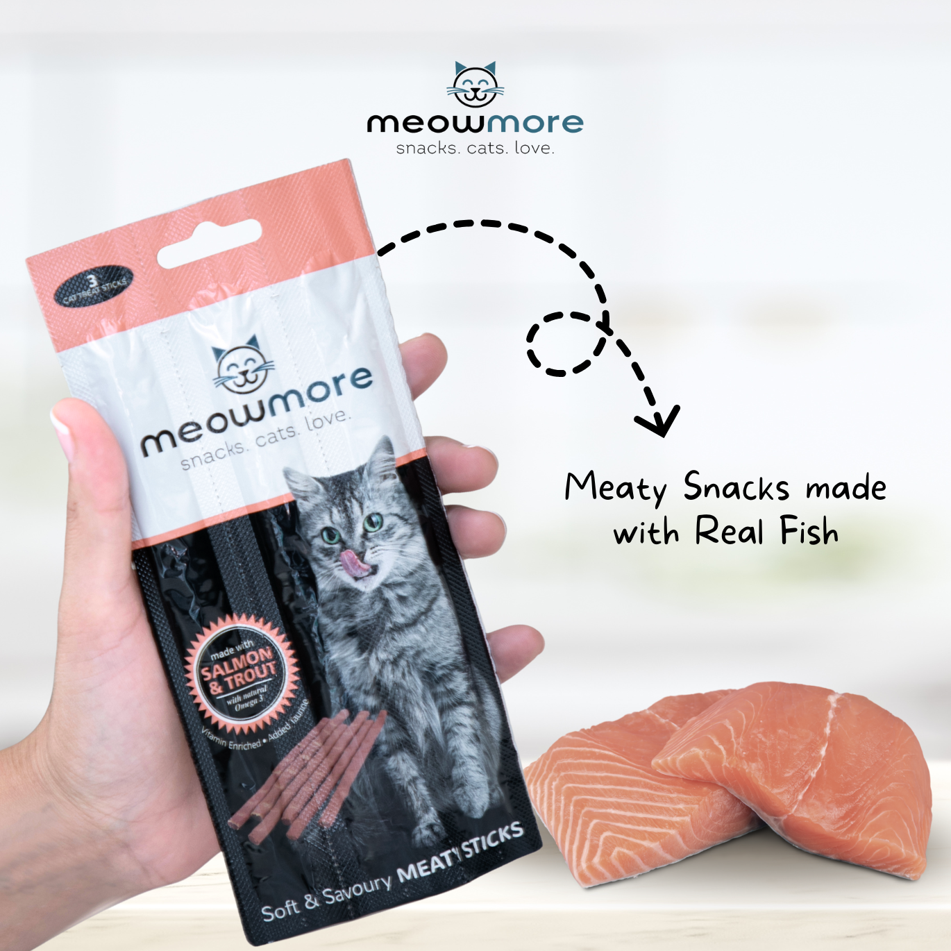 Meow More Cat Treat Sticks (15g)