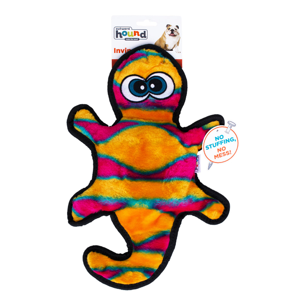 OWH09_Outward Hound_Invincible Gecko 2 sqk Orange/Pink