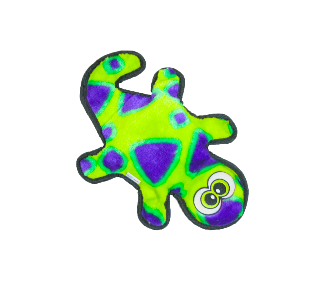 OWH16_Outward Hound_Invincible Gecko 2 sqk Green/Purple