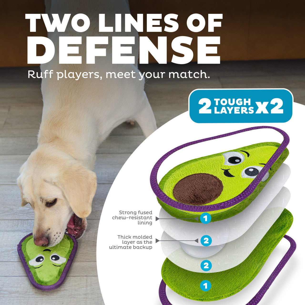 Outward Hound Tough Skinz Avocado