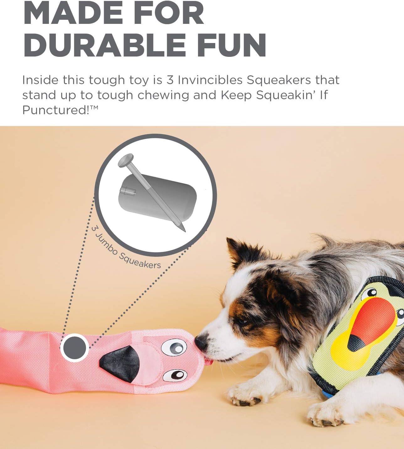 OWH66_Outward Hound_Fire Biterz Flamingo XLarge