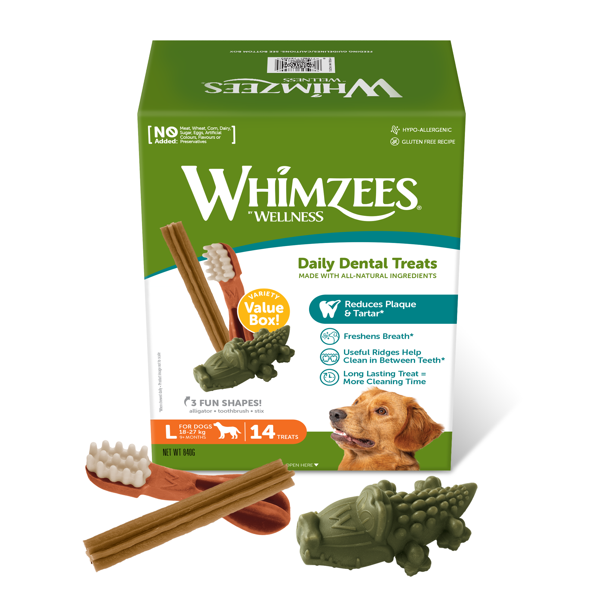 Whimzees Large Variety Value Box (14pc)
