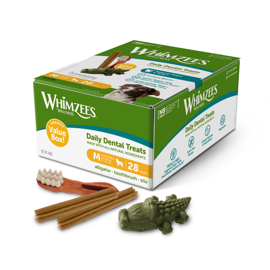 Whimzees Medium Variety Value Box (28pc)