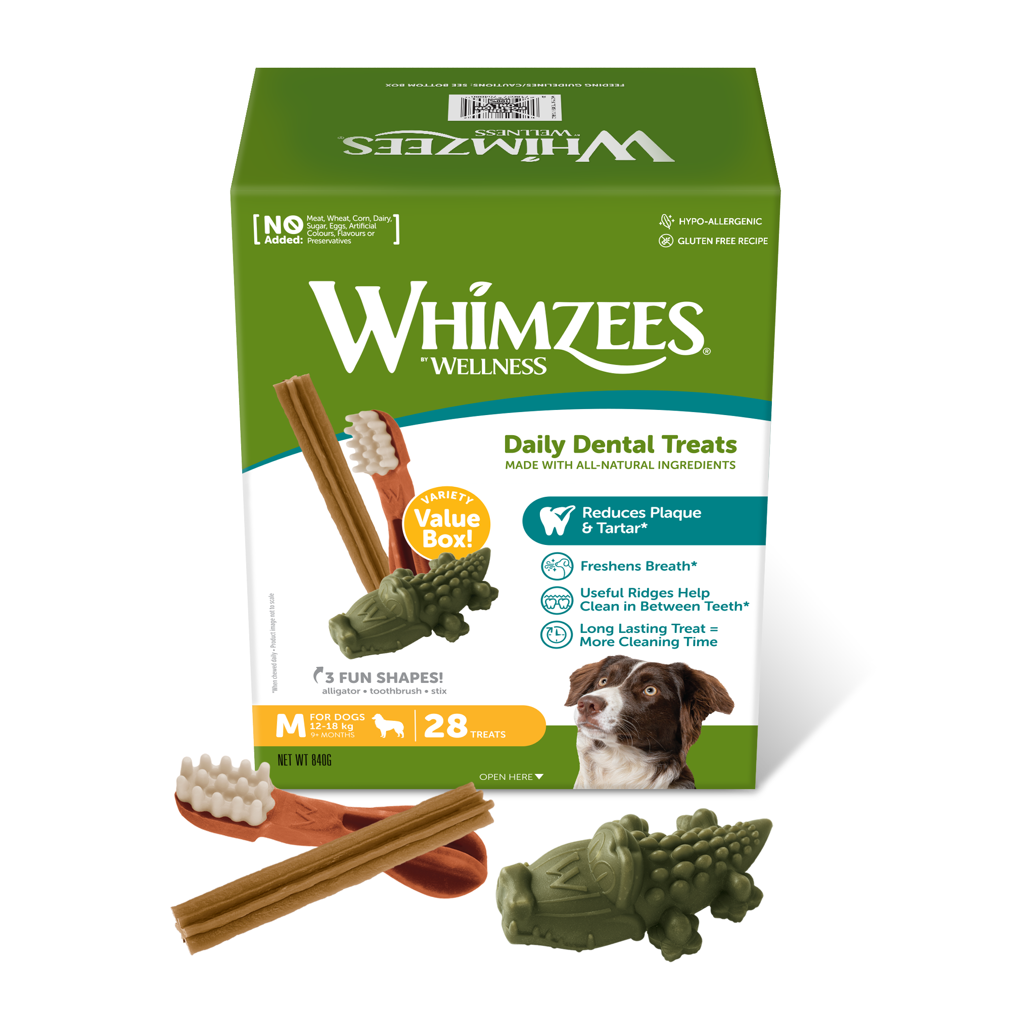 Whimzees Medium Variety Value Box (28pc)