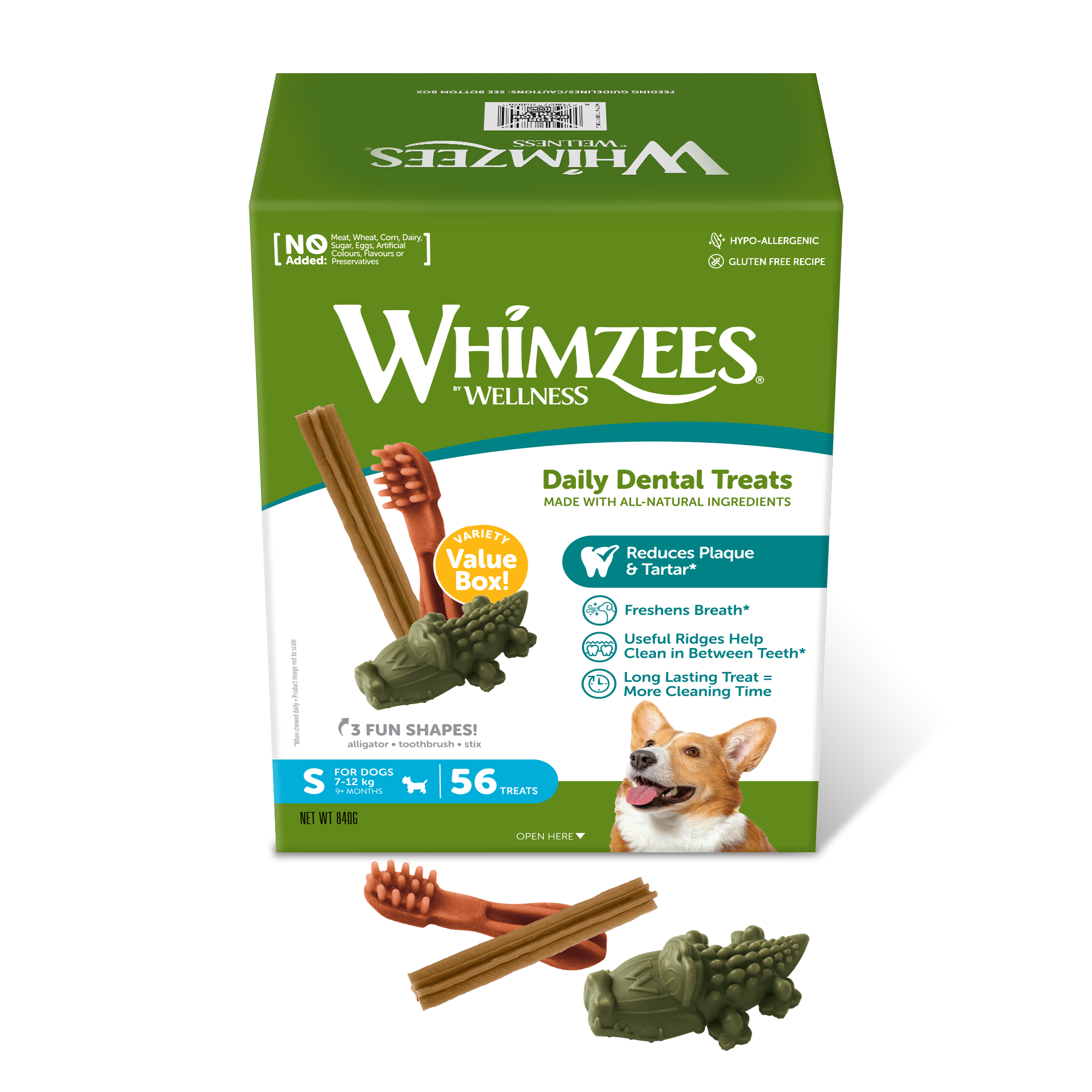 Whimzees Small Variety Value Box (56pc)