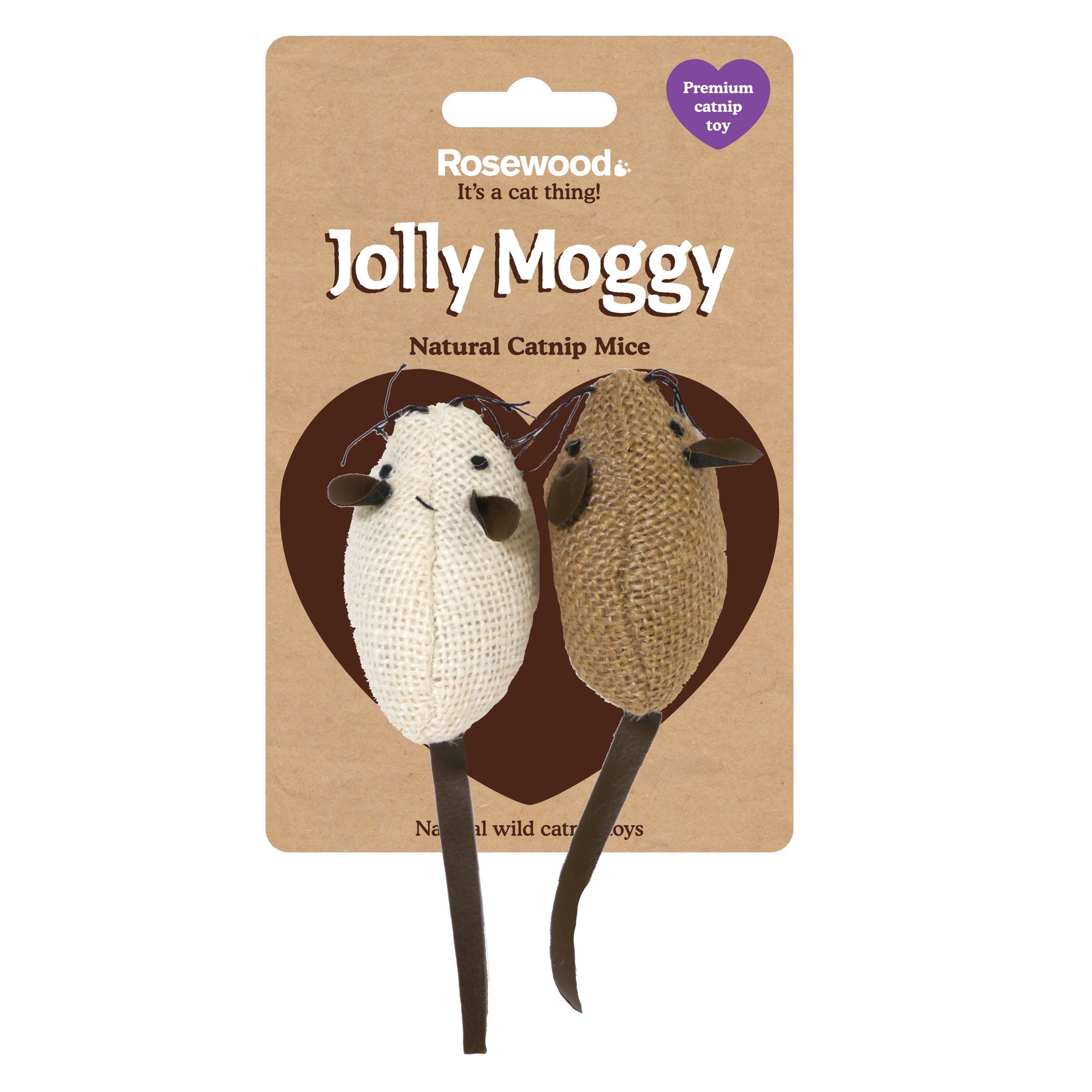 RWC18_Rosewood_Jolly Moggy Natural Wild Catnip Mice 2pc