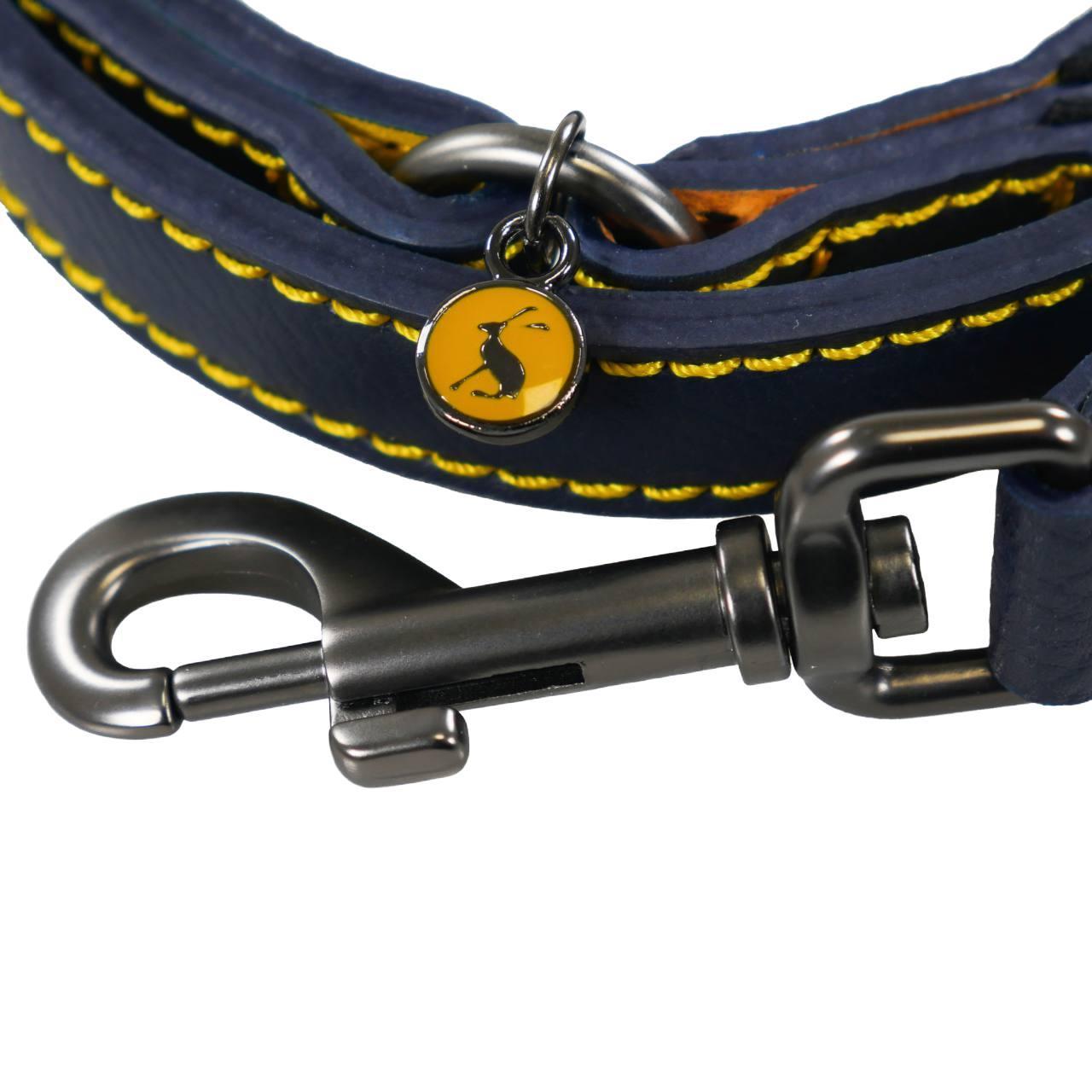 RWD193_Rosewood_Joules Navy Leather Dog Lead