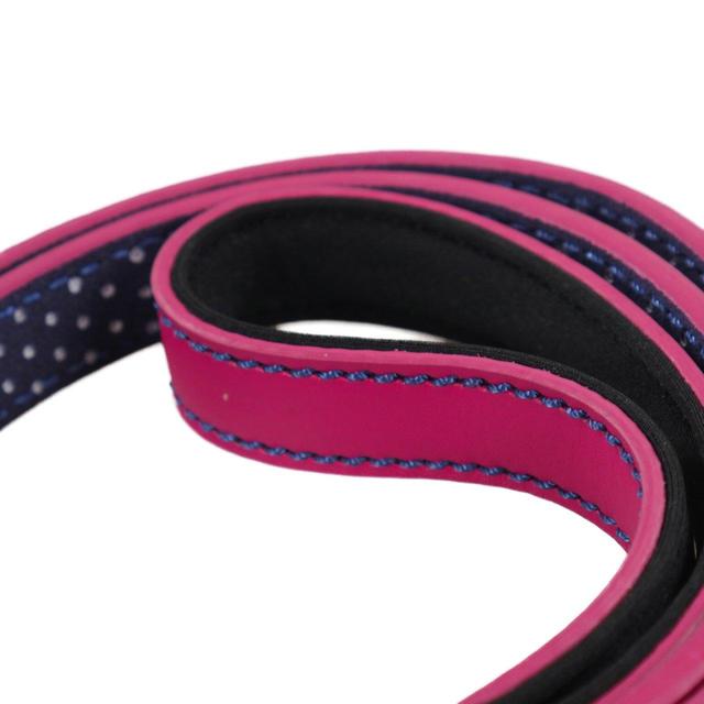 RWD198_Rosewood_Joules Pink Leather Dog Lead