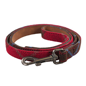 RWD203_Rosewood_Joules Heritage Tweed Leather Dog Lead