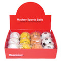 Rosewood Rubber Sports Balls  Medium Asstd 12pc