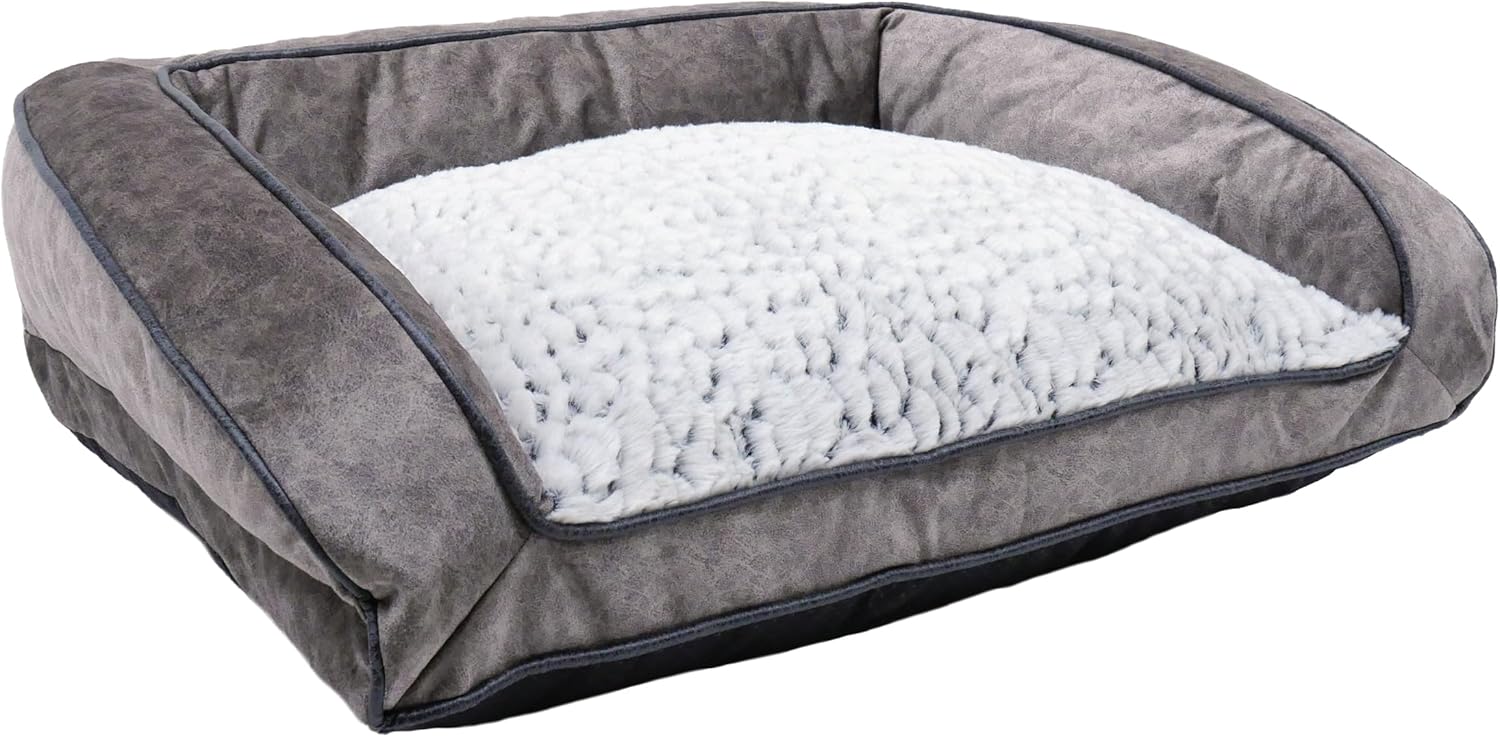 Rosewood Luxury Fleece Lined Plush Dog Bed Sofa