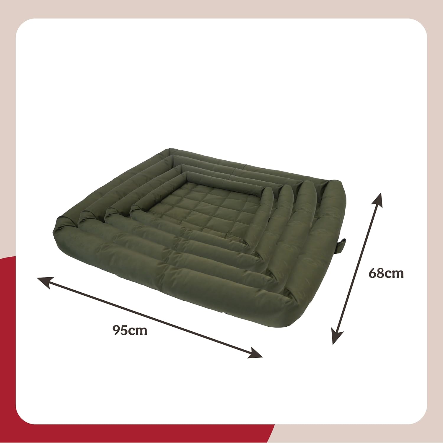 Rosewood Water-Resistant Crate Dog Mattress Large