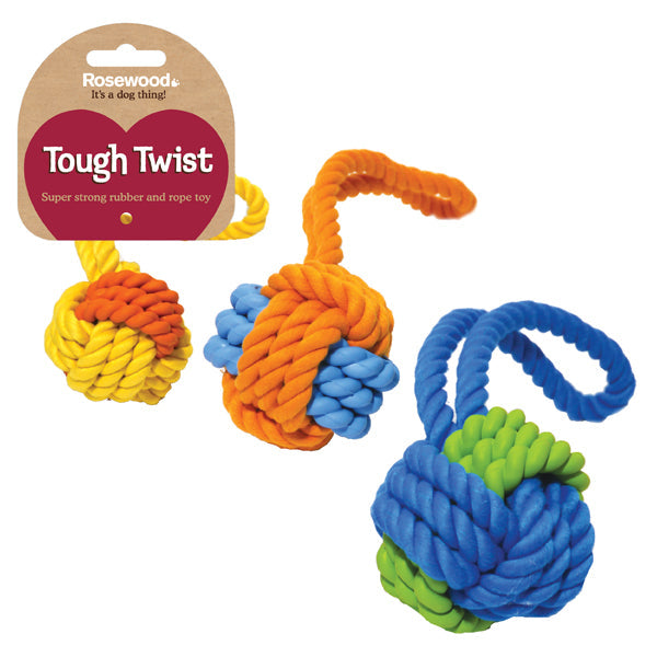 RWD97_Rosewood_Tough Twist Rubber & Rope Ball Tug (29cm)