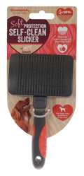 RWDC04_Rosewood_Salon Grooming Self-Cleaning Slicker Brush