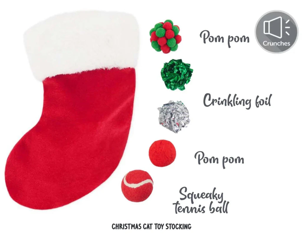 Christmas Cat Toy Stocking