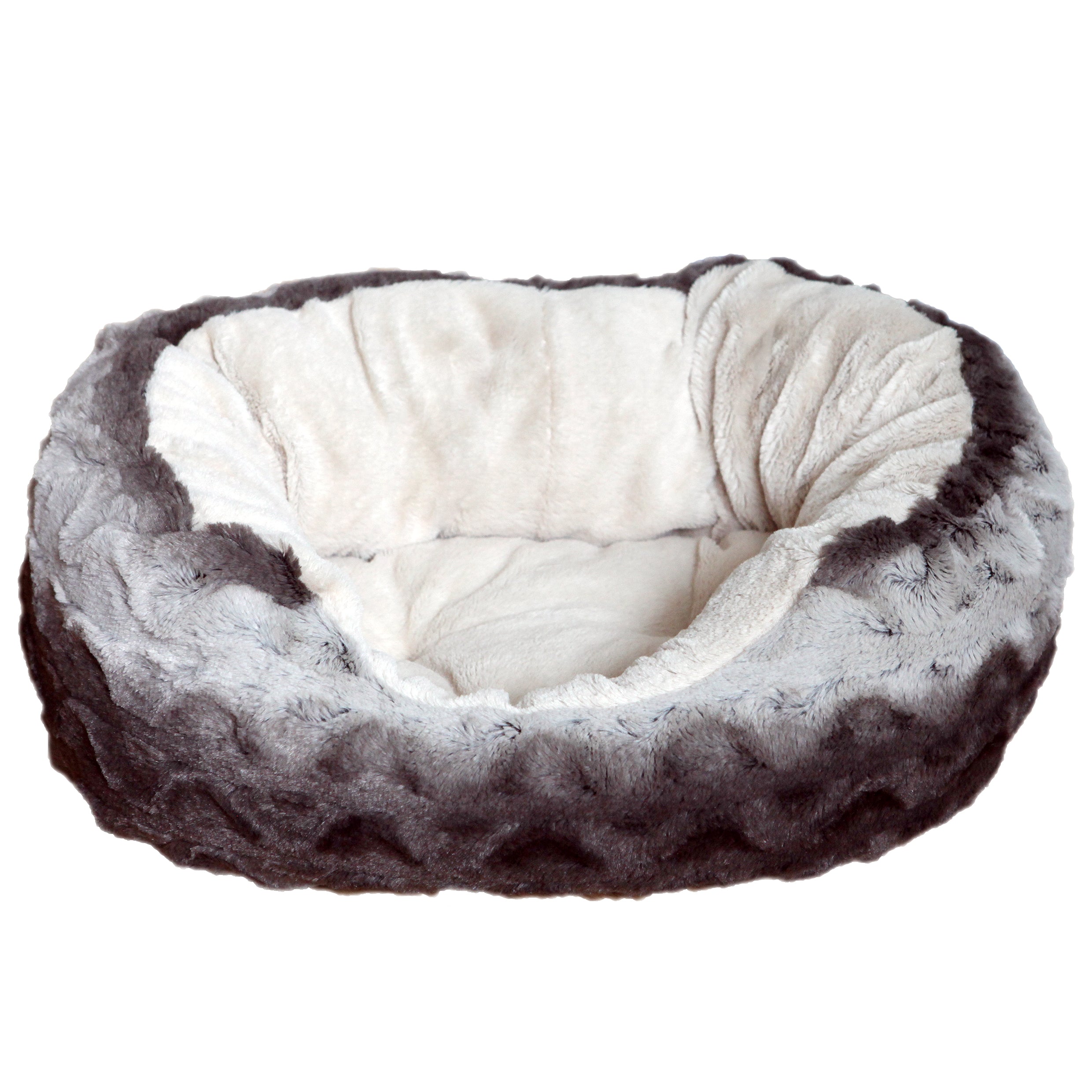Rosewood Grey & Cream Snuggle Plush Oval