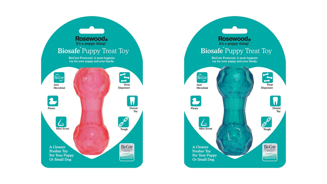 Rosewood_BioSafe Puppy Treat Dumbbell