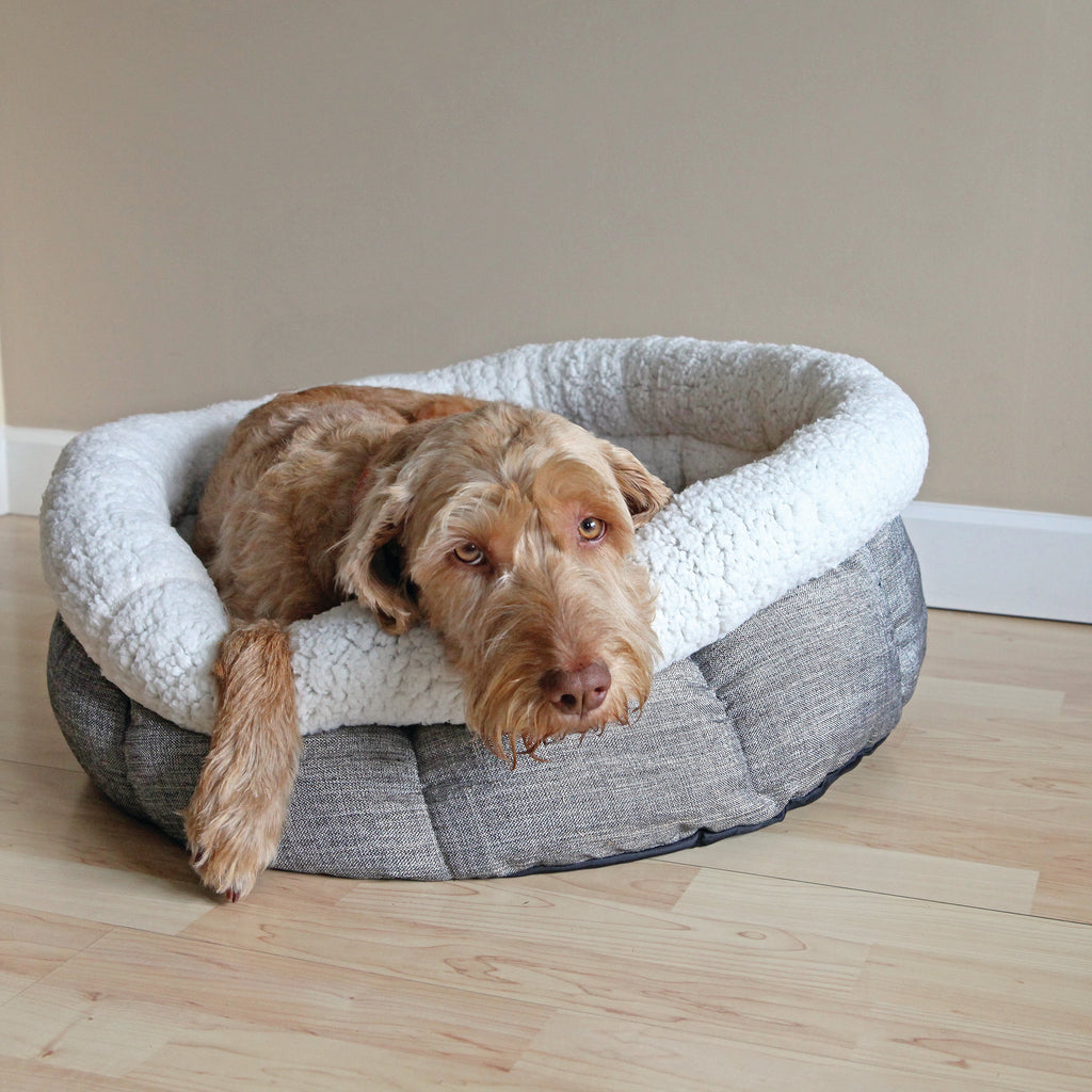 Rosewood_Deep Tweed Teddy Bear Round Bed