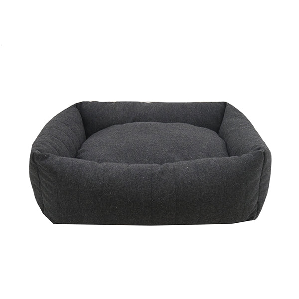 Rosewood_Grey Felt with Memory Foam Square Bed