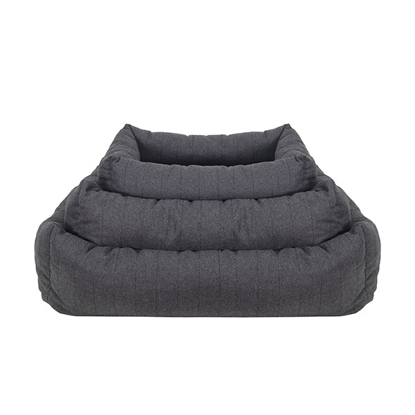 Rosewood_Grey Felt with Memory Foam Square Bed