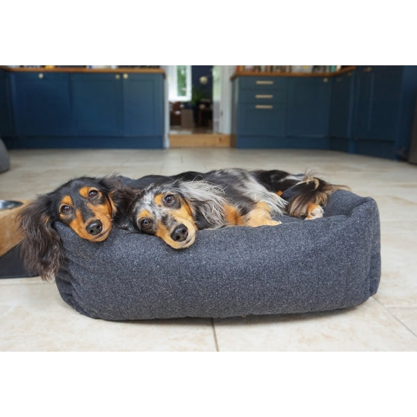 Rosewood_Grey Felt with Memory Foam Square Bed