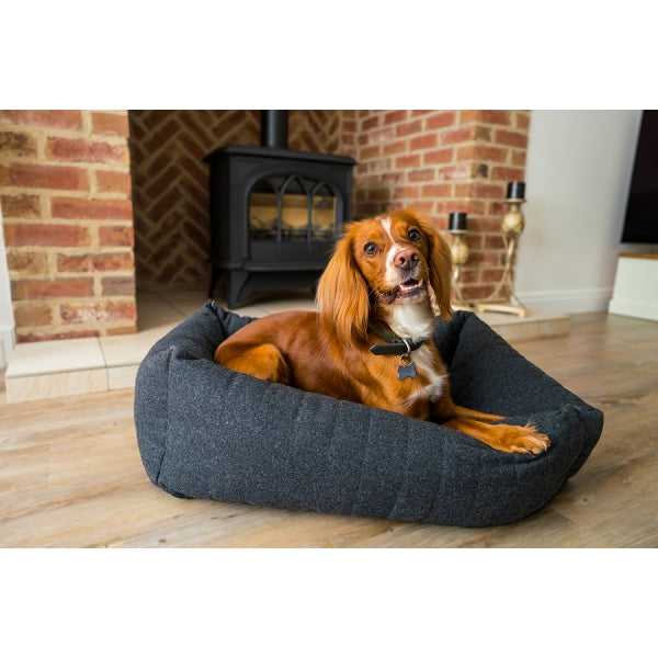 Rosewood_Grey Felt with Memory Foam Square Bed