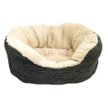 Rosewood_Grey Jumbo Cord/Plush Oval Bed