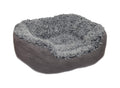 Rosewood_Grey Lion Faux Suede Oval Bed