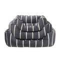 Rosewood_Grey Velvet Stripes Square Bed