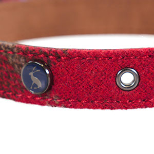 Rosewood_Joules Heritage Tweed Leather Dog Collars