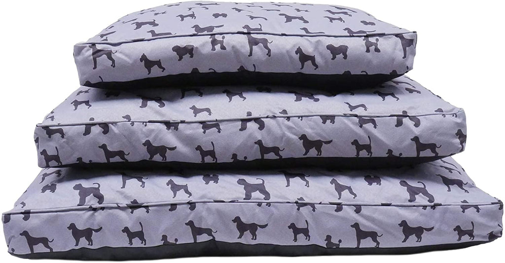 Rosewood_Padded Dogs Print Grey Mattress