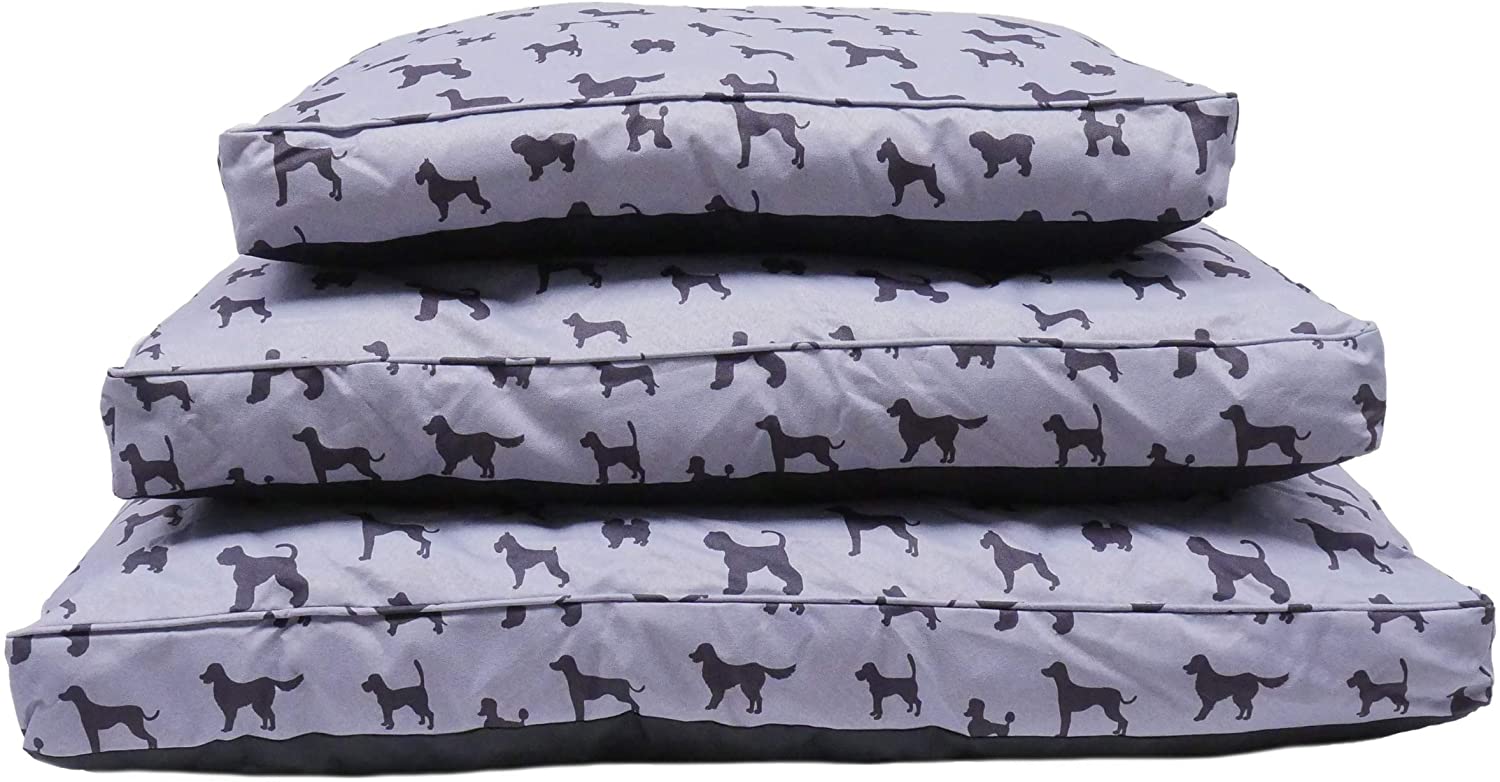 Rosewood_Padded Dogs Print Grey Mattress