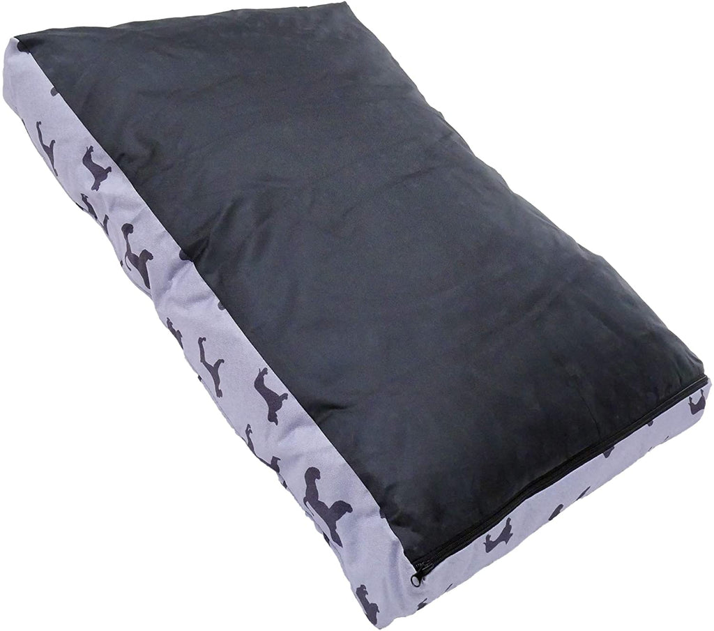 Rosewood_Padded Dogs Print Grey Mattress